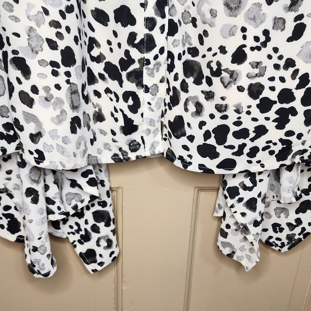 Lane Bryant Black and White Asymmetrical Dress Size 18-20 NWT - Picture 8 of 10